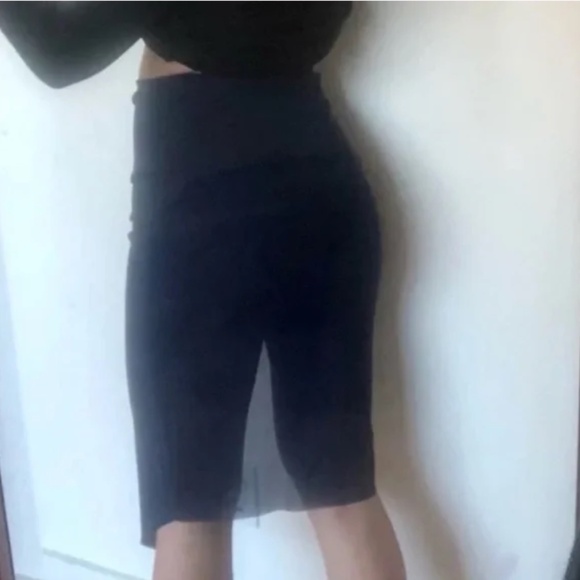 BEC + BRIDGE Navy Mesh Pencil Skirt With Slit | 2 - Picture 6 of 11